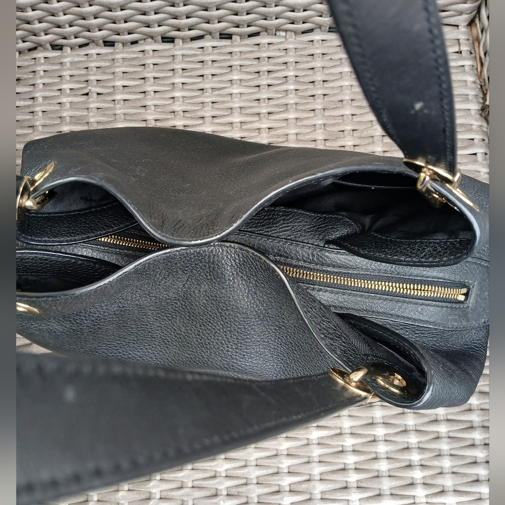 Michael Kors Black Pebbled Leather Shoulder Bag - Picture 6 of 16